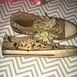 Gold sparkly aldo sneakers